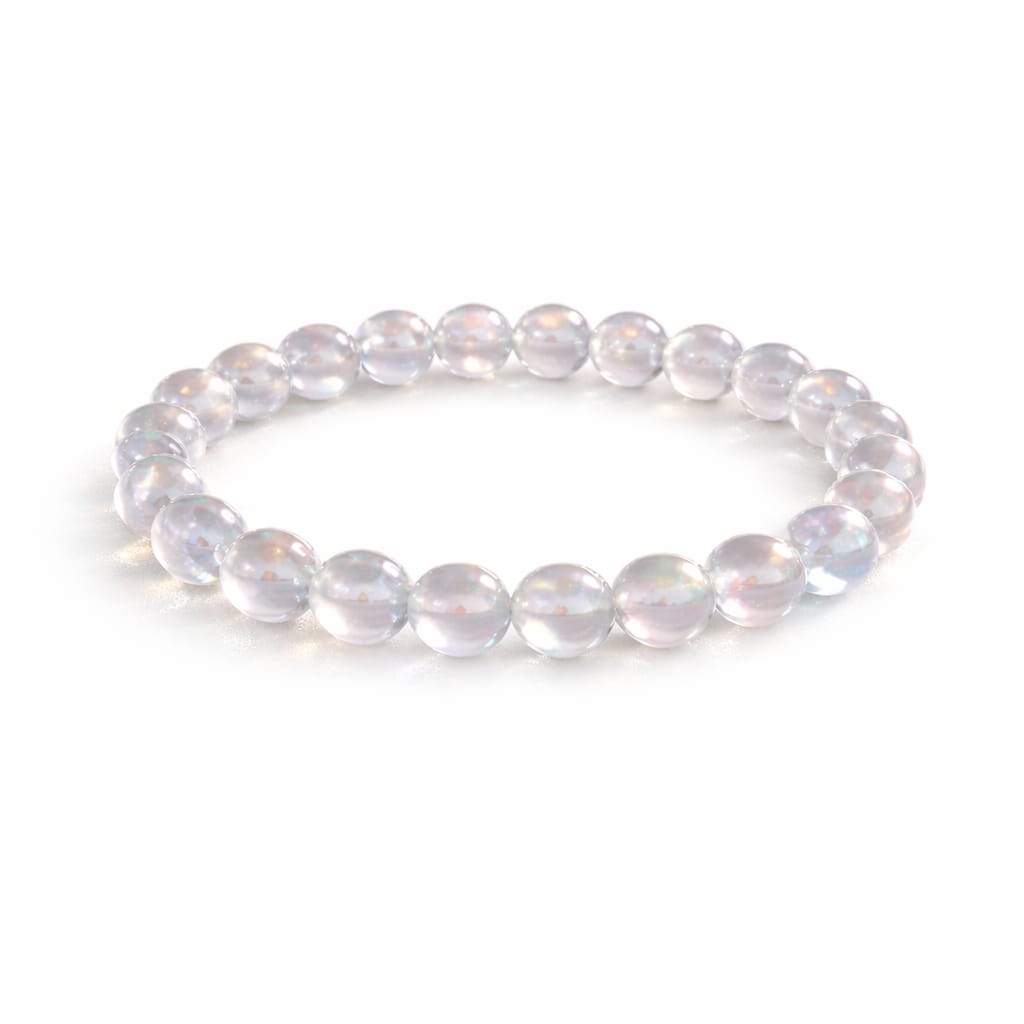Angel Aura Quartz Bracelet | High-Vibration Healing Crystal for Positivity, Calm & Spiritual Energy