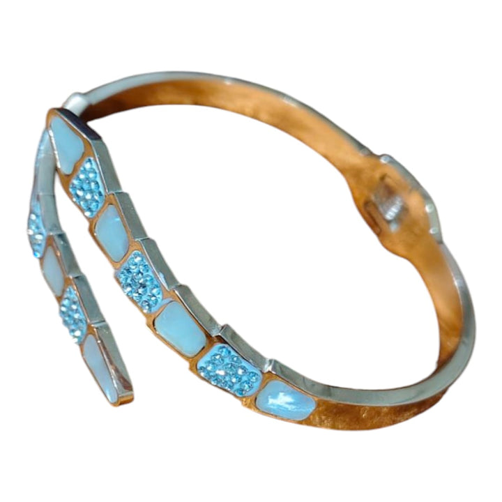 Aqua Serpent Sparkle Bangle