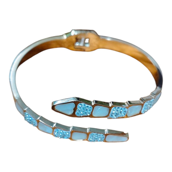 Aqua Serpent Sparkle Bangle