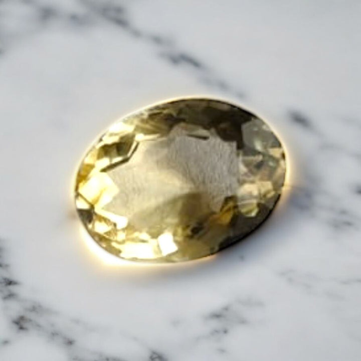 Natural Citrine – 7.26 Carats Oval-Cut Gemstone