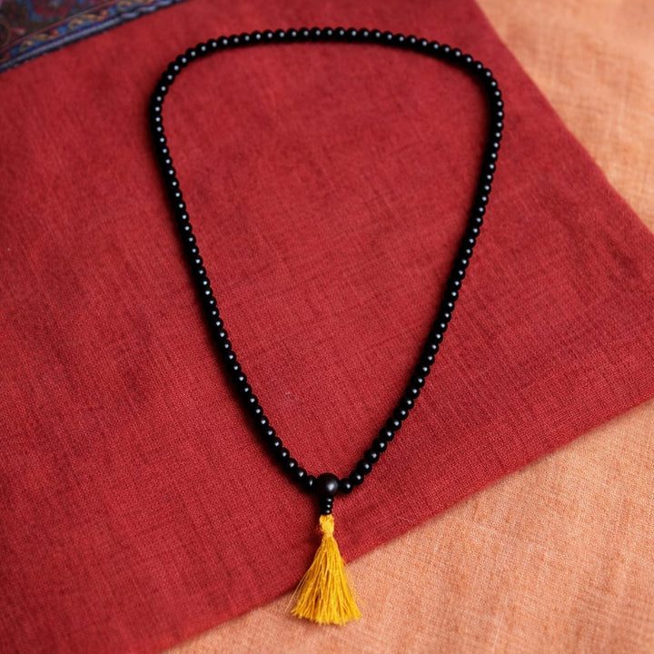 Karungali Mala (Ebony Wood Prayer Beads) | Protection, Grounding & Spiritual Energy Necklace