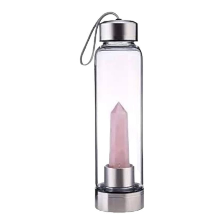 Rose Quartz Crystal Elixir Bottle