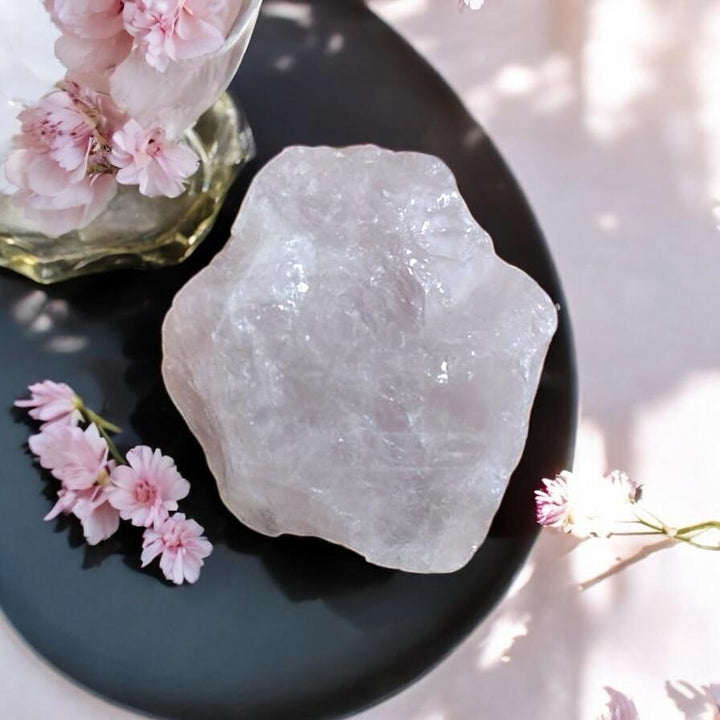 Raw Rose Quartz Crystal (45 - 55 Gms)