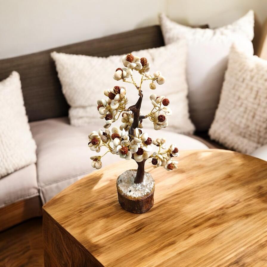 Gomti Chakra Tree with Rudraksha Beads