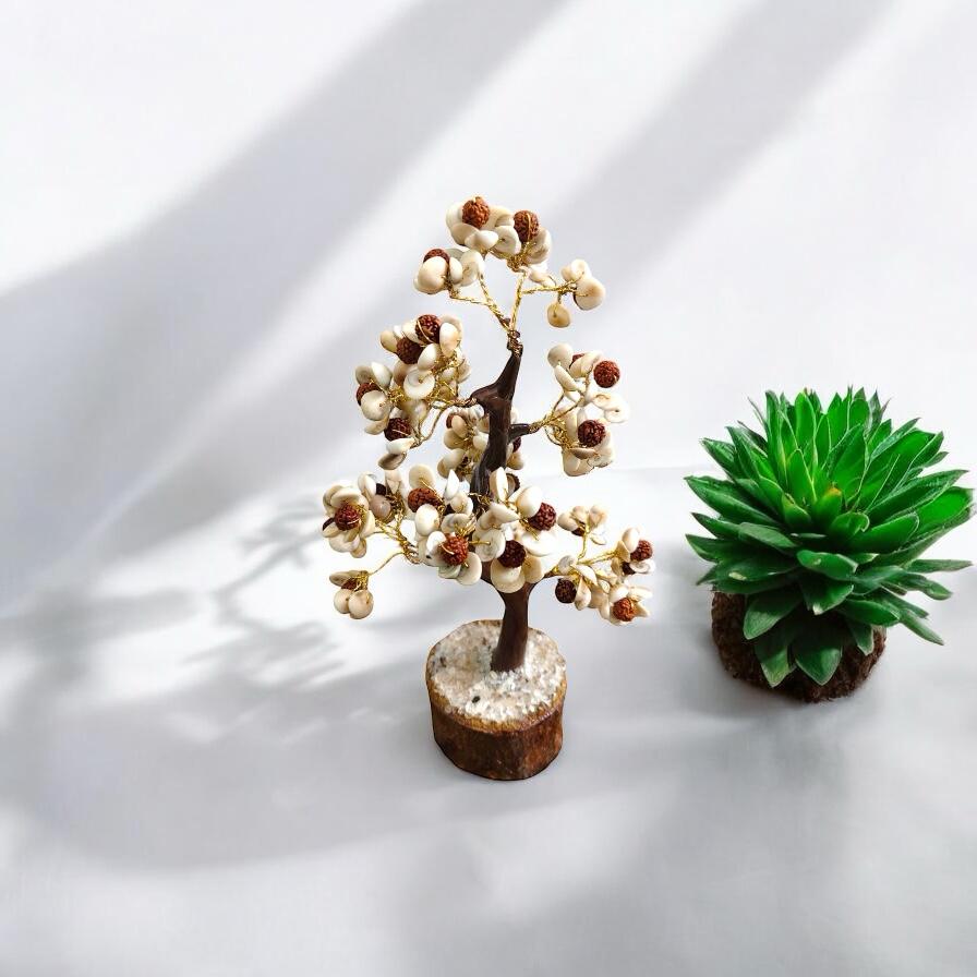 Gomti Chakra Tree with Rudraksha Beads