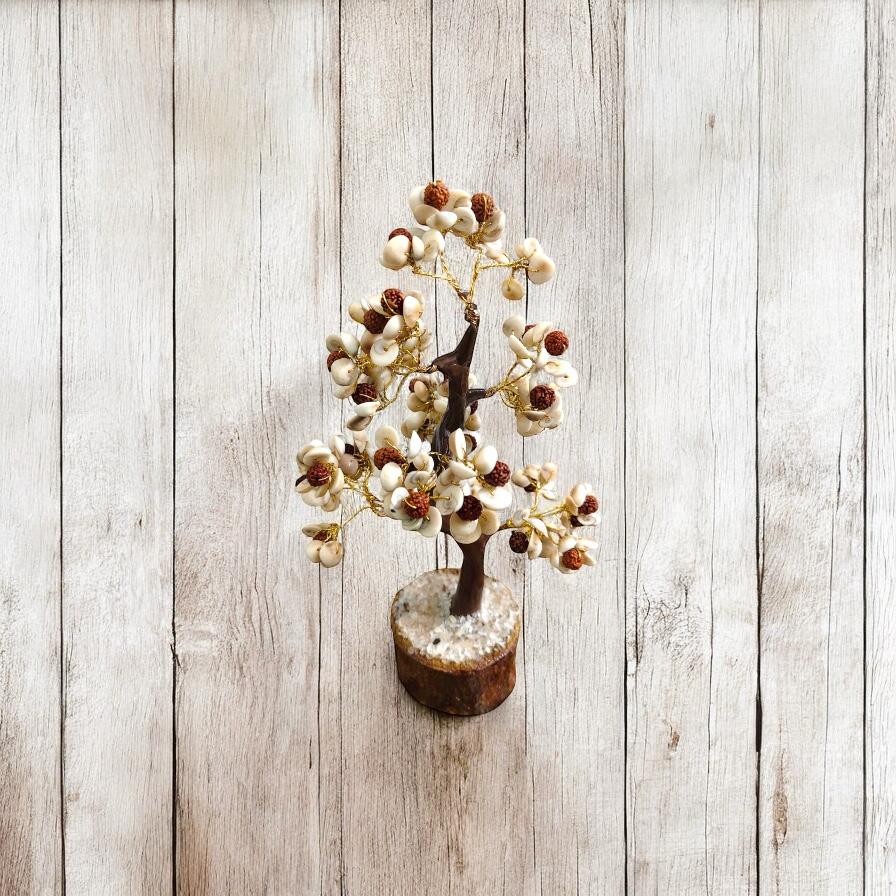 Gomti Chakra Tree with Rudraksha Beads