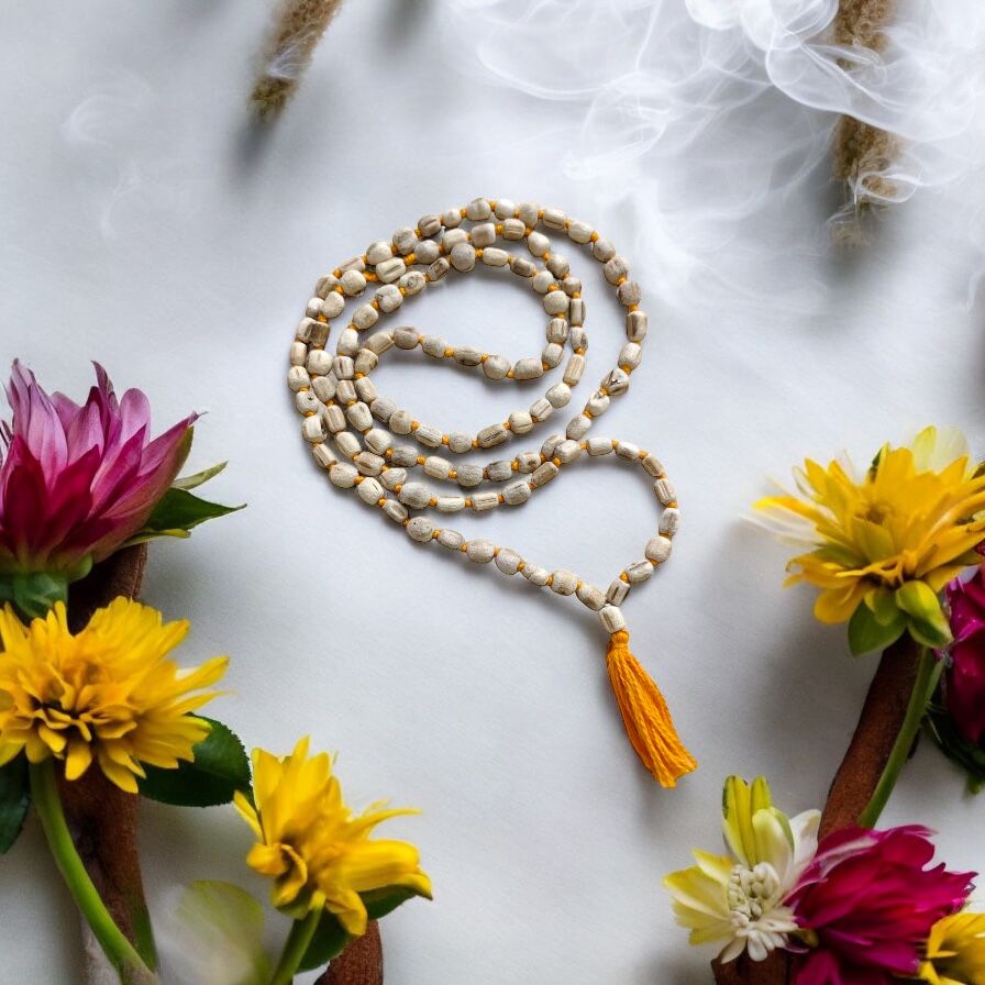 Original Tulsi Japa Mala from Vrindavan – Basil Mala - 108 + 1 Beads