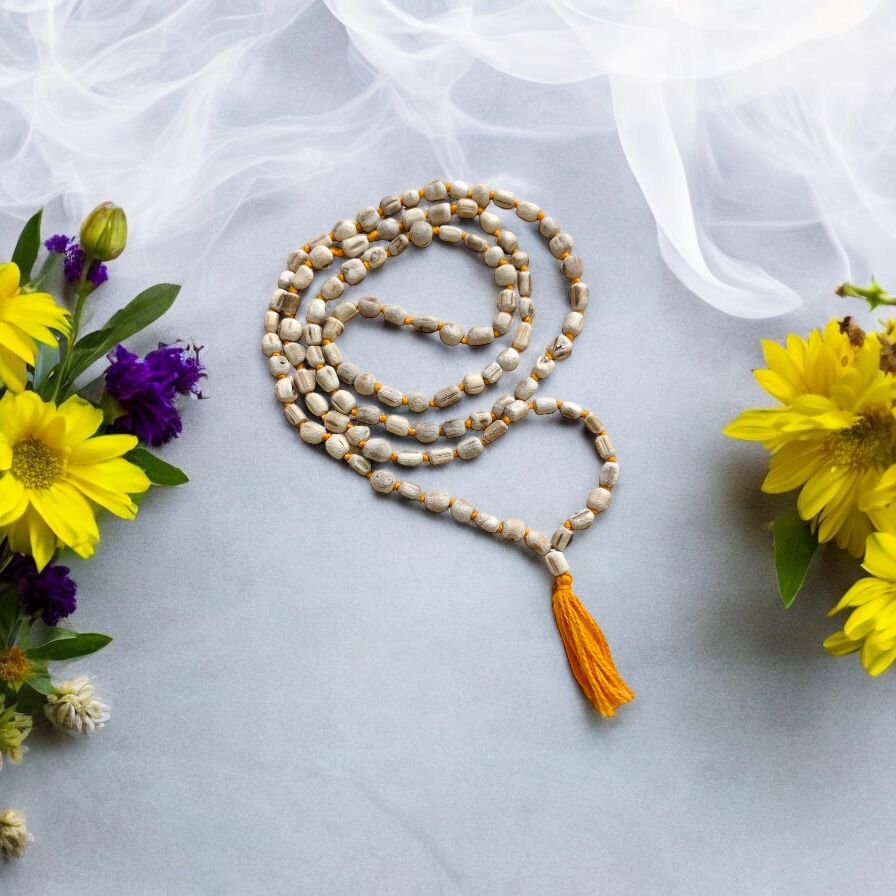 Original Tulsi Japa Mala from Vrindavan – Basil Mala - 108 + 1 Beads