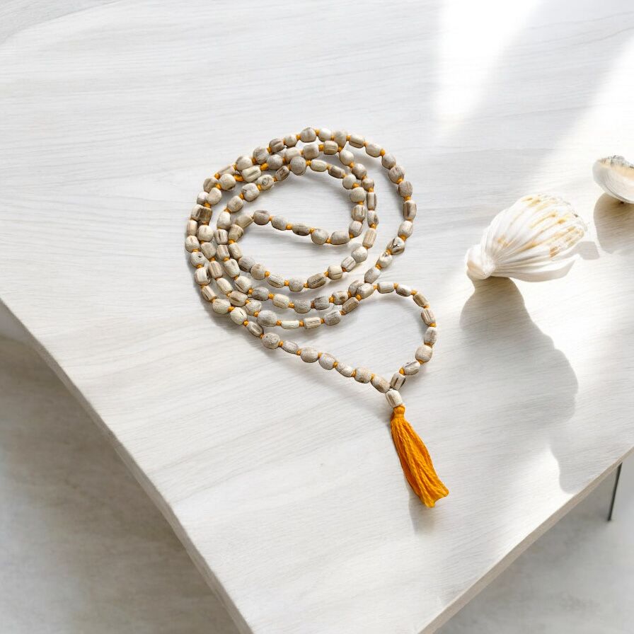 Original Tulsi Japa Mala from Vrindavan – Basil Mala - 108 + 1 Beads