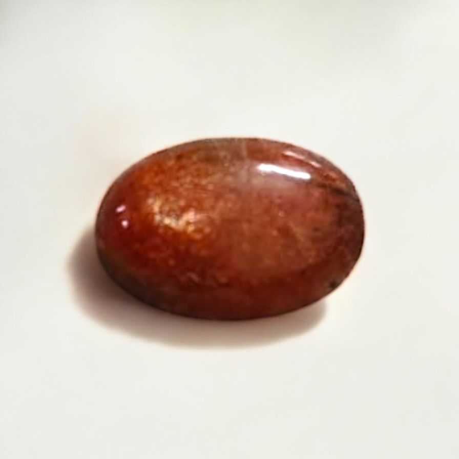 Natural Sunstone Gemstone – 8.07 Carat Oval Cabochon