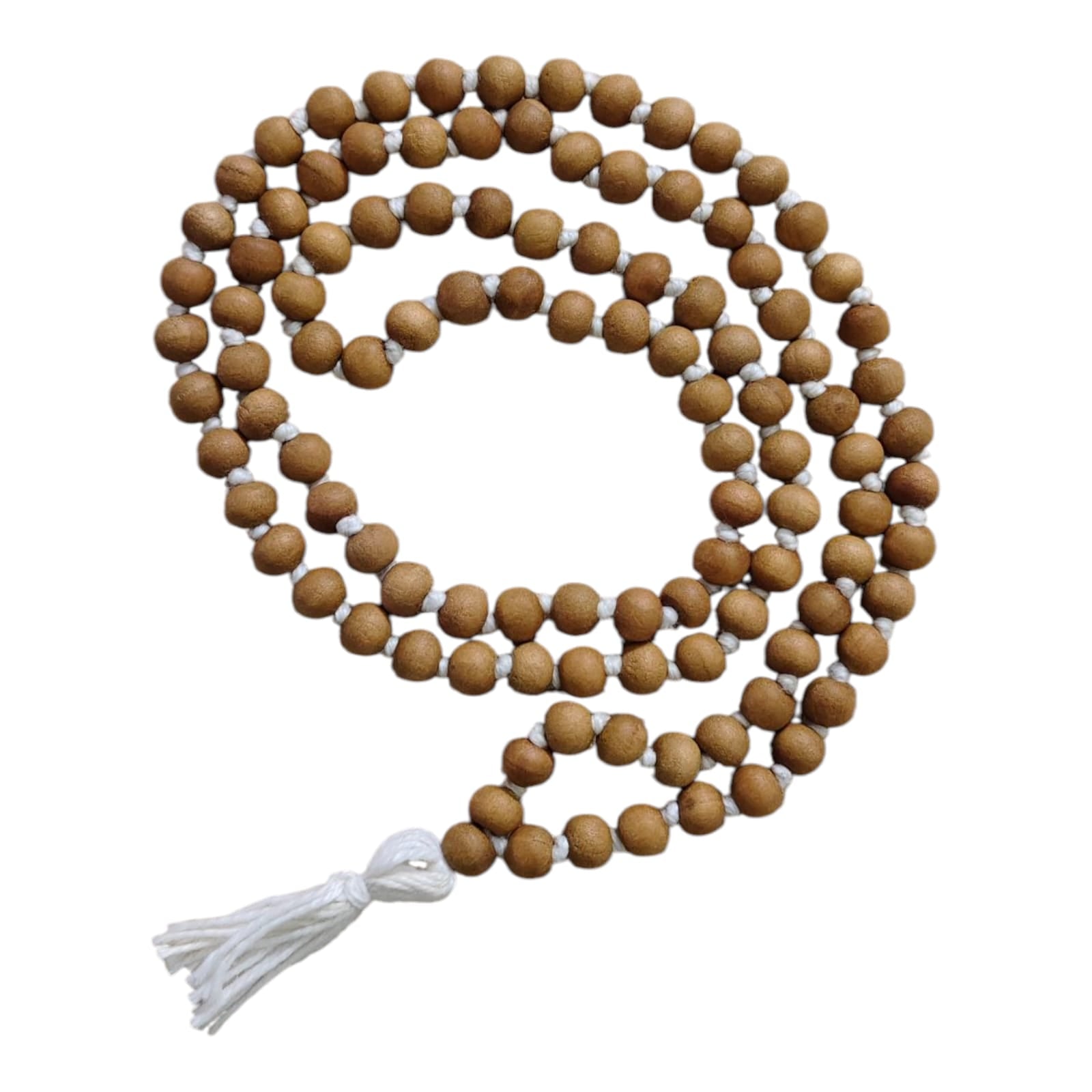 Sandalwood Japa Mala/Chandan Japa Mala from Vrindavan 8 MM Bead Size - 108+1
