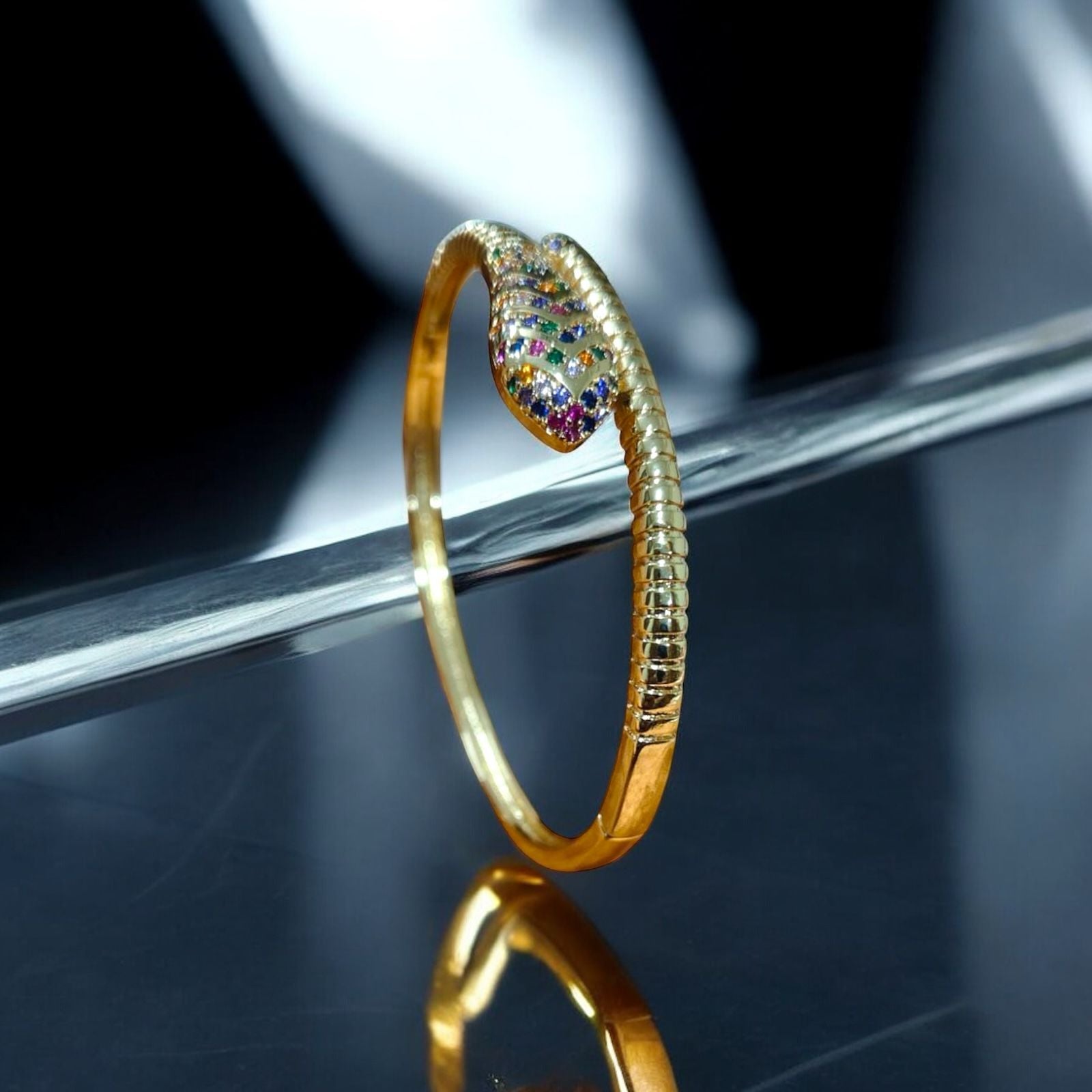Serpent Luxe Crystal Bangle