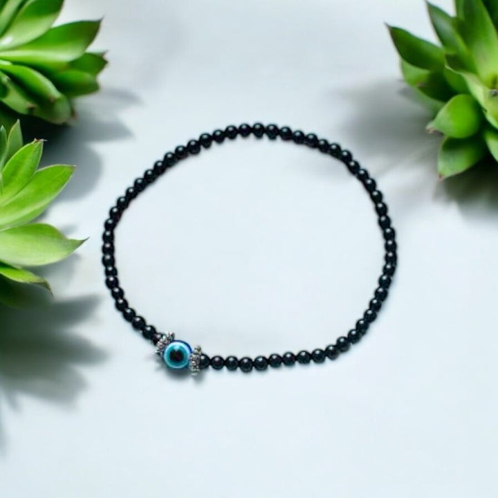 Black Beads Anklet