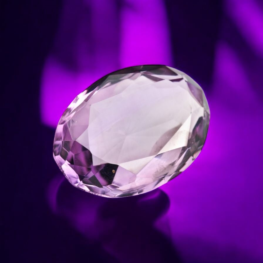 Natural Amethyst – 6.30 Carats Oval-Cut Gemstone