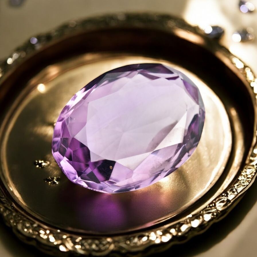 Natural Amethyst – 6.30 Carats Oval-Cut Gemstone